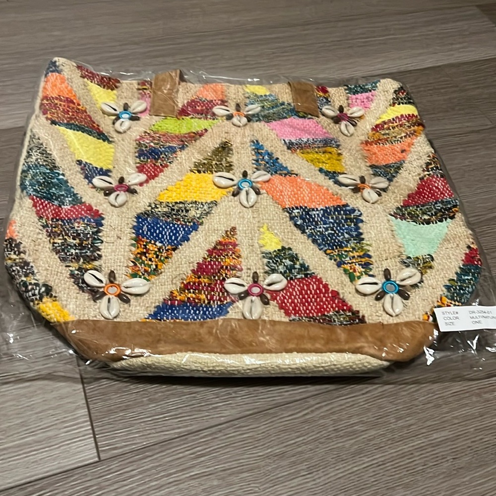 Love stitch Colorful Patterned Tote Bag - Picture 3 of 5